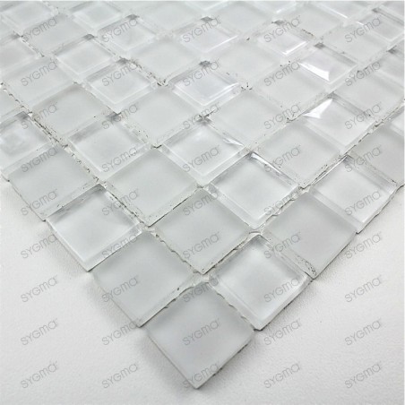 Mosaico de vidrio ducha y banos muestra mat blanc 23