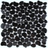 Mosaico de acero inoxidable para cocina y ducha muestra galet noir
