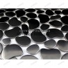 Stainless stell mosaic splashback kitchen sample Galet noir