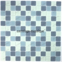 mosaico de vidrio para ducha italiana mat gris