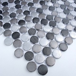 Mosaico de Aluminio muestra circle gris