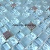sample glass mosaic shower bathroom Harris bleu