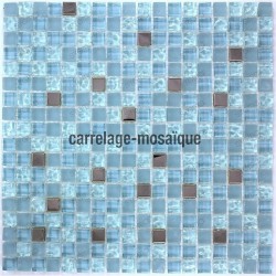 muestra mosaico vidrio ducha italiana Harris bleu