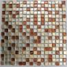 Glass and stone mosaic sample for shower Siam