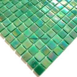 Glass mosaic sample for italian shower Rainbow Jade