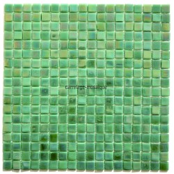 Glass mosaic sample for italian shower Rainbow Jade