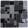 Glass and stone mosaic sample for shower Shadow