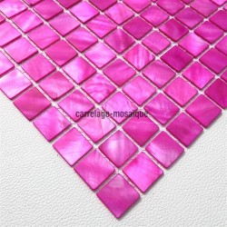 Mother of pearl mosaic sample Nacarat Rose