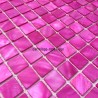 Suelo ducha en mosaico de madreperla muestra Nacarat Rose