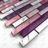 Aluminium mosaic sample for splashback worktop Blend Violet 