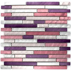 Mosaique credence cuisine aluminium Blend violet ech