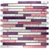 Aluminium mosaic sample for splashback worktop Blend Violet 