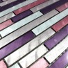 Aluminium mosaic sample for splashback worktop Blend Violet 