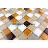 Glass mosaic sample for floor shower italian Honey