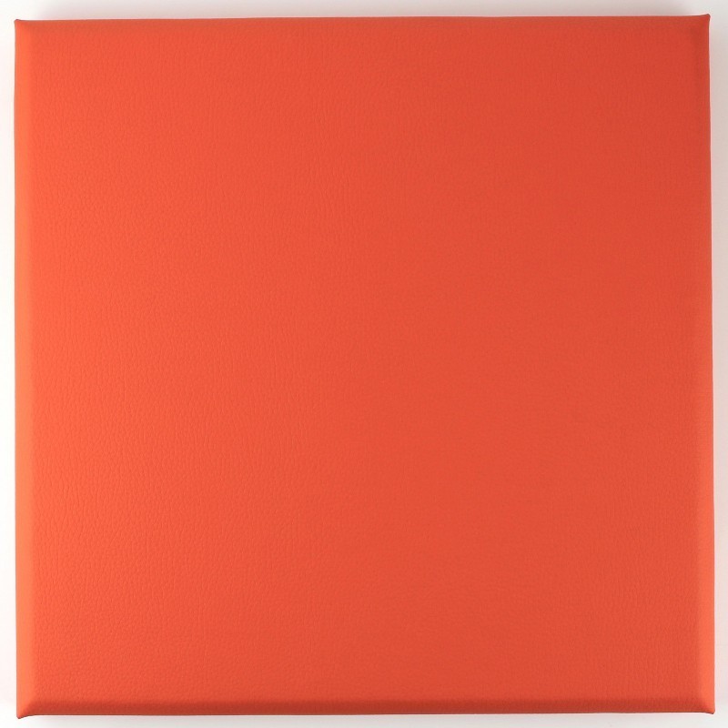 Faux leather panels 30 x 30 cm Orange