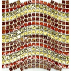 Glass and stone mosaic sample for italian shower Shona