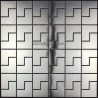 Shower in stainless stell mosaic sample spiro