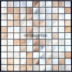 Splashback kitchen Aluminium mosaic sample Alu 25 marron