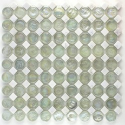 Mosaico de piedra y vidrio para banos y ducha