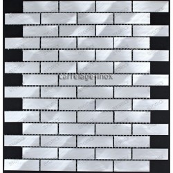 Splashback kitchen Aluminium mosaic tiles sample Brick 64