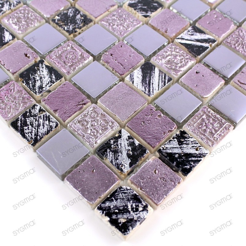 Stone mosaic shower bathroom sample