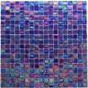 Glass mosaic sample for italian shower bathroom rainbow petrole