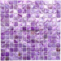 Suelo ducha en mosaico de madreperla muestra Nacarat Violet
