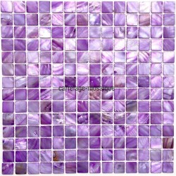 Suelo ducha en mosaico de madreperla muestra Nacarat Violet