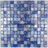 Glass mosaic italian shower bathroom Zenith Bleu sample