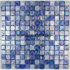 Glass mosaic italian shower bathroom Zenith Bleu sample