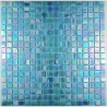 Glass mosaic sample for italian shower hammam Rainbow Azur