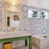 Cement tiles patchwork Geomtric Line kitchen bathroom