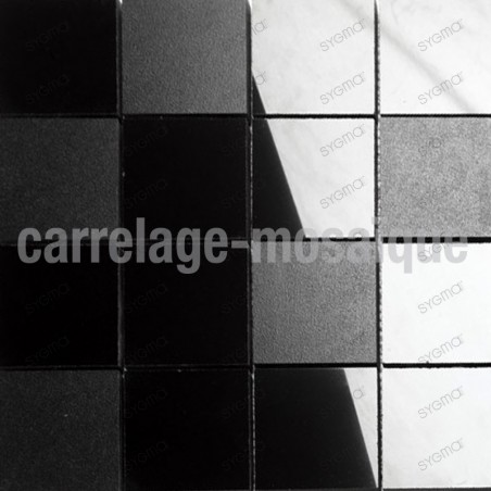 Stone mosaic for kitchen splashback or shower Carbone Reg73