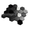 Mosaique credence de cuisine ou douche Carbone Hex
