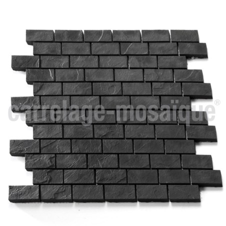 Stone mosaic for shower bathroom and kitchen Carbone Brick