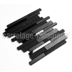 Stone mosaic for shower bathroom and kitchen Carbone Multi