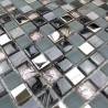 Glass and stone mosaic sample for shower Galb