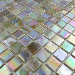 Glass mosaic sample for italian shower rainbow perle