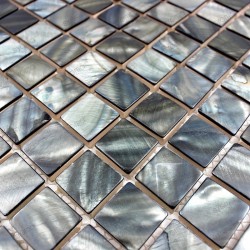Mother of pearl mosaic sample for bathroom Nacre gris 23