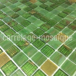 Crystal mosaic for hammam shower bathroom Goldline Vert