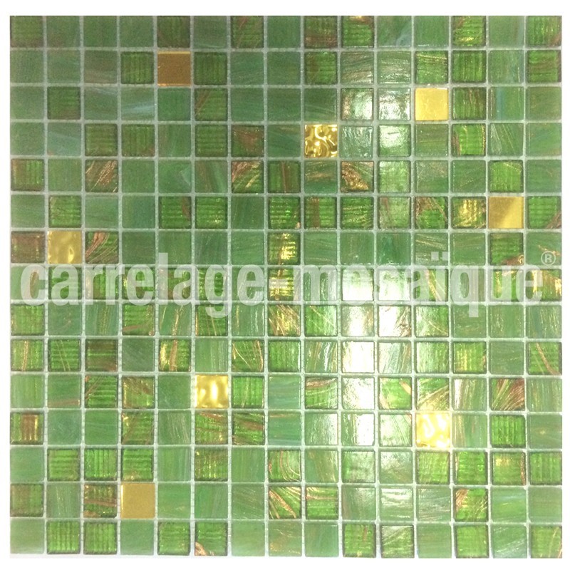 Crystal mosaic for hammam shower bathroom Goldline Vert