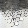 carreaux carrelage hexagon metal acier miroir et brossé in-yuri