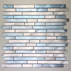 mosaico aluminio frente cocina ducha baño cm-blend-bleu