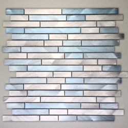 Mosaique en aluminium pour mur cuisine et salle de bain blend-bleu