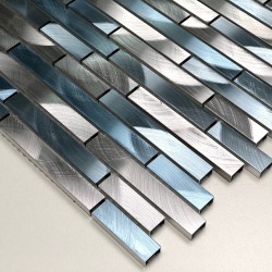 Aluminium mosaic wall backsplash kitchen and bathroom cm-blend-bleu