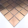 Stainless steel tile copper color for kitchen backsplash model PARKER CUIVRE