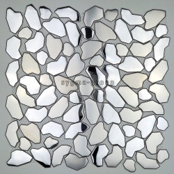 stainless steel pebble kitchen backsplash model SYRUS