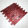 Mosaico vidrio y piedra modelo metallic brique rouge