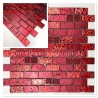 Muestra malla Mosaico cuarto de banos y cocina model metaliic brique rouge