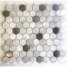 Malla mosaico azulejo hexagonal de piedra para suleo y muro mp-nuno